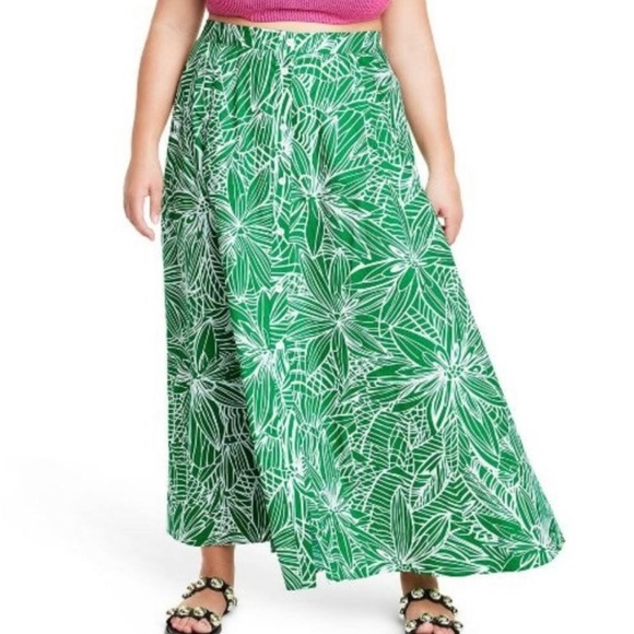 Tabitha Brown x Target Limited Edition Green Maxi Skirt - Picture 2 of 6